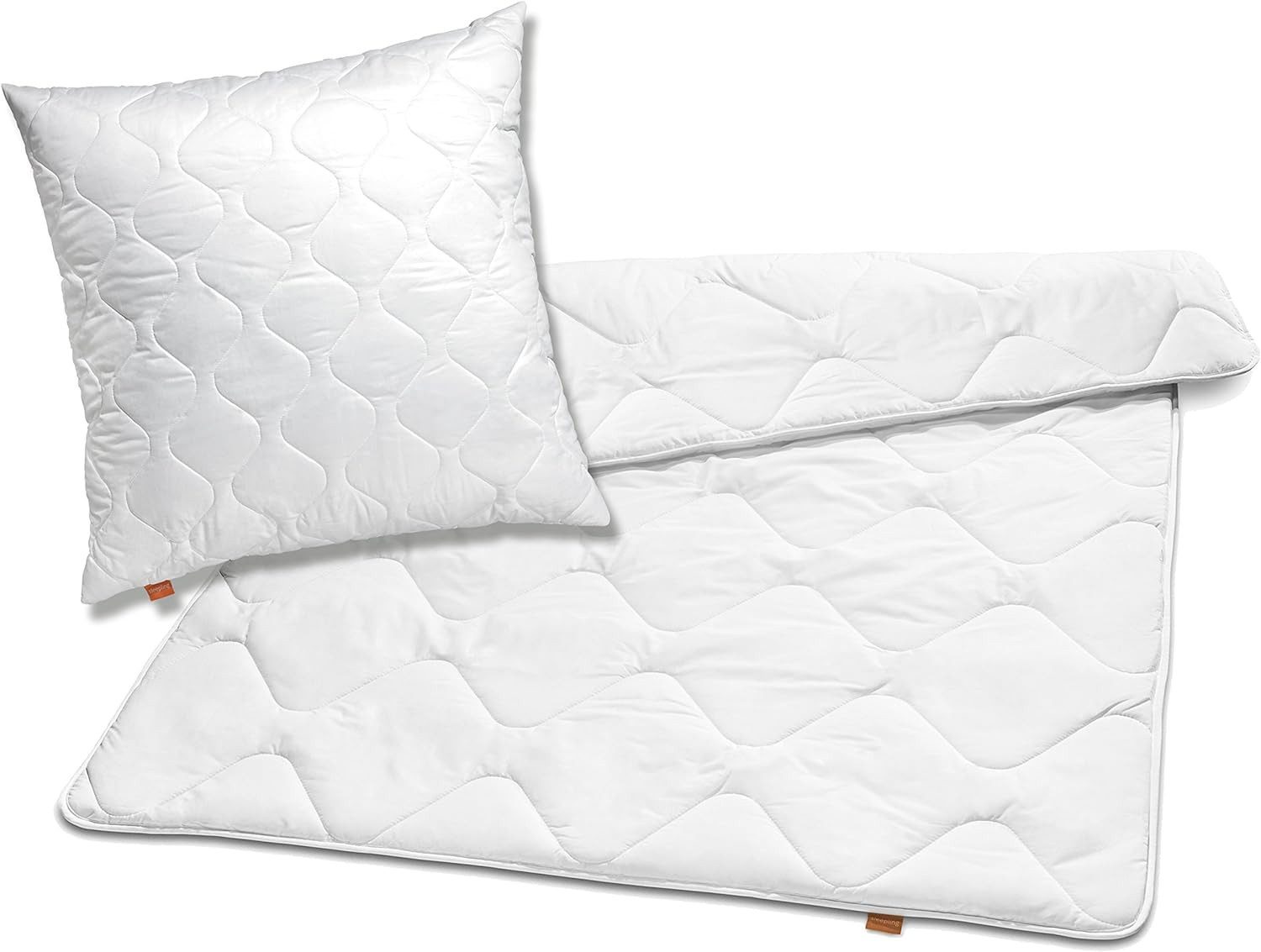 sleepling Bettdecke + Kopfkissen Bettwaren Set, 135x200 cm, 155x220 cm und weitere Größen, Füllung: 100% Polyester, Bezug: 100% Polyester, für Sommer und Winter, Ökotex 100