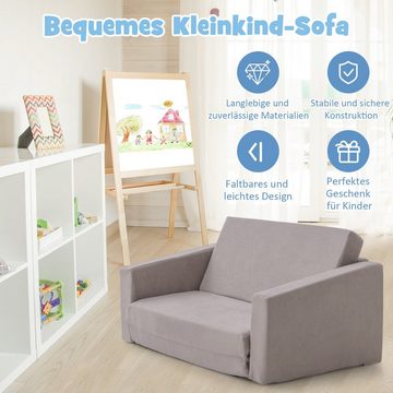 COSTWAY Kindersofa 2 in 1 Schlafsofa, 77 x 43 x 40 cm