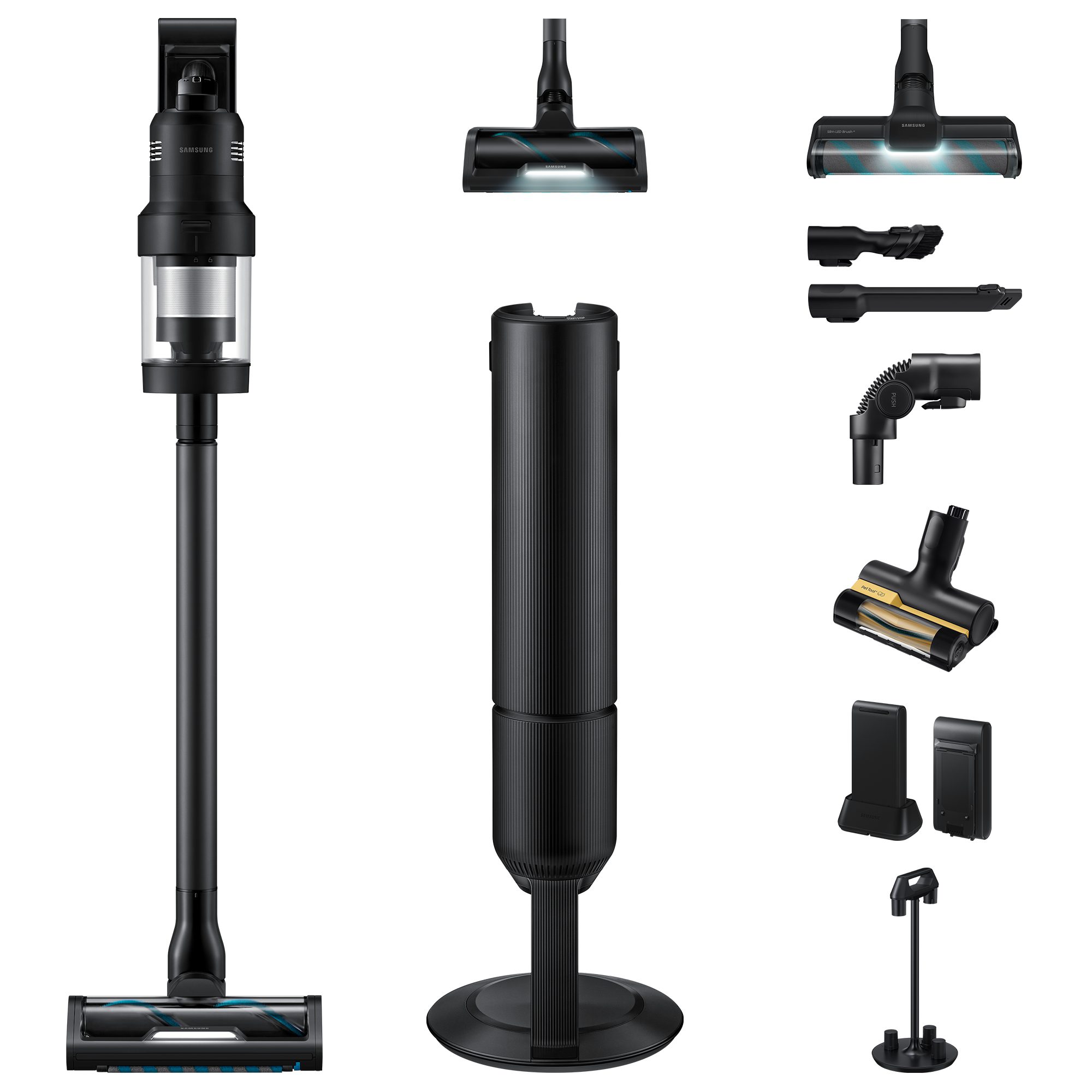 Samsung Akku-Handstaubsauger BESPOKE AI Jet Ultra Akku + CompleteClean, VS90F40EEK/WD, 1050 W, beutellos