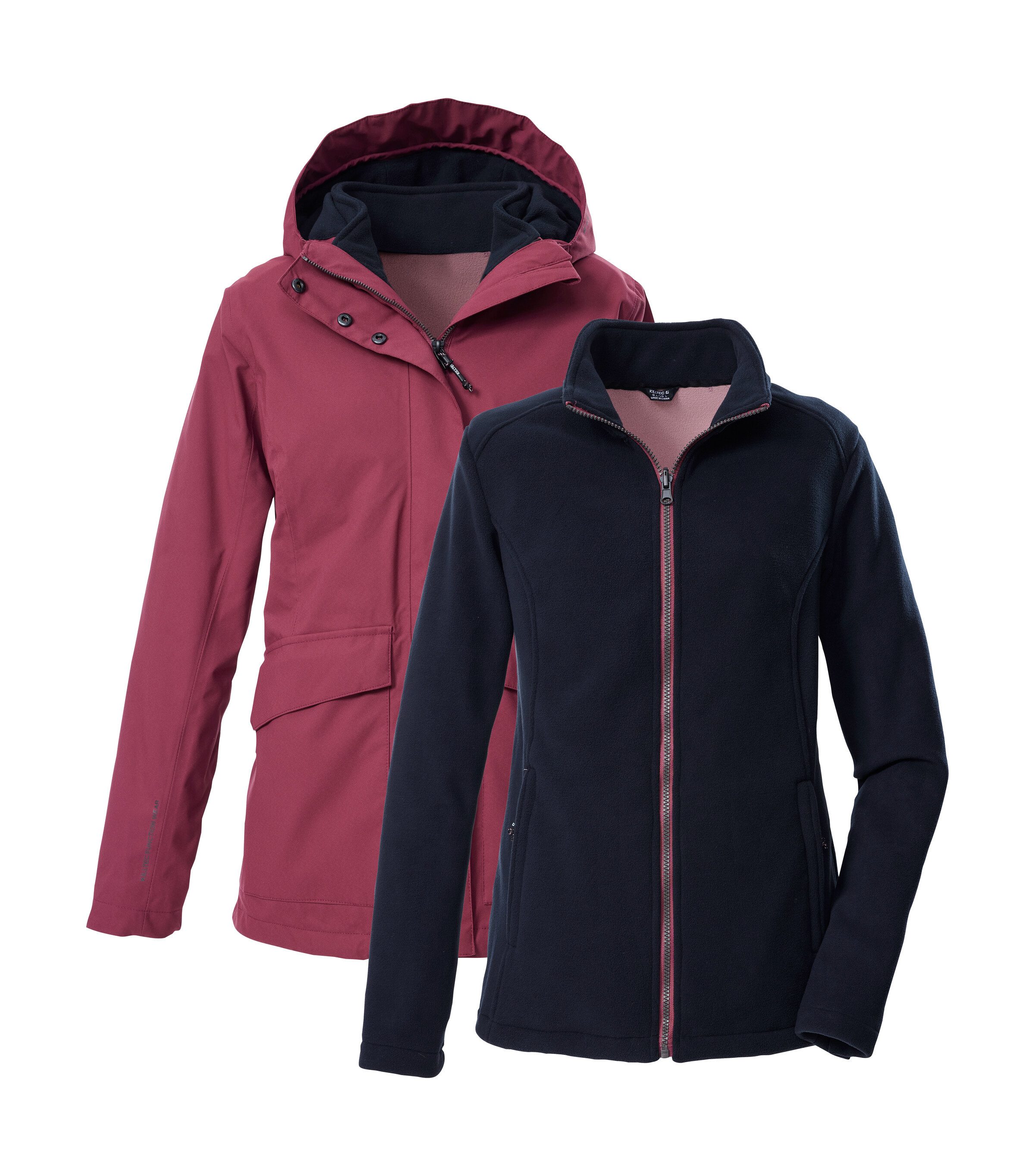 Killtec 3-in-1-Funktionsjacke KOW 189 WMN JCKT 3 in 1 Damenjacke: wasserdicht, atmungsaktiv, Fleece einzippen