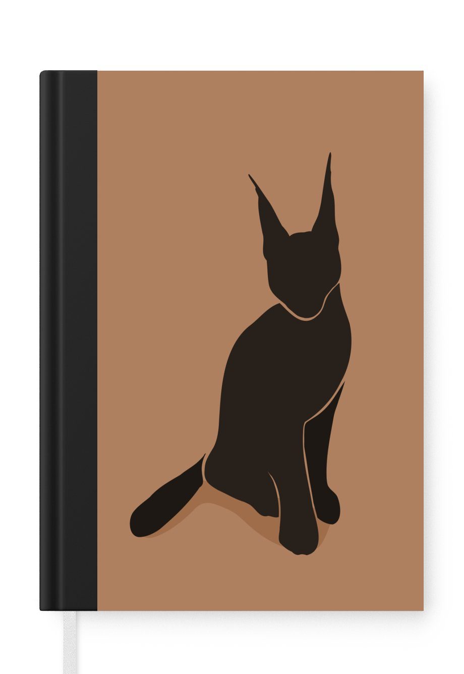 MuchoWow Notizbuch Katzen - Minimalismus - Haustiere, Journal, Merkzettel, Tagebuch, Notizheft, A5, 98 Seiten, Haushaltsbuch