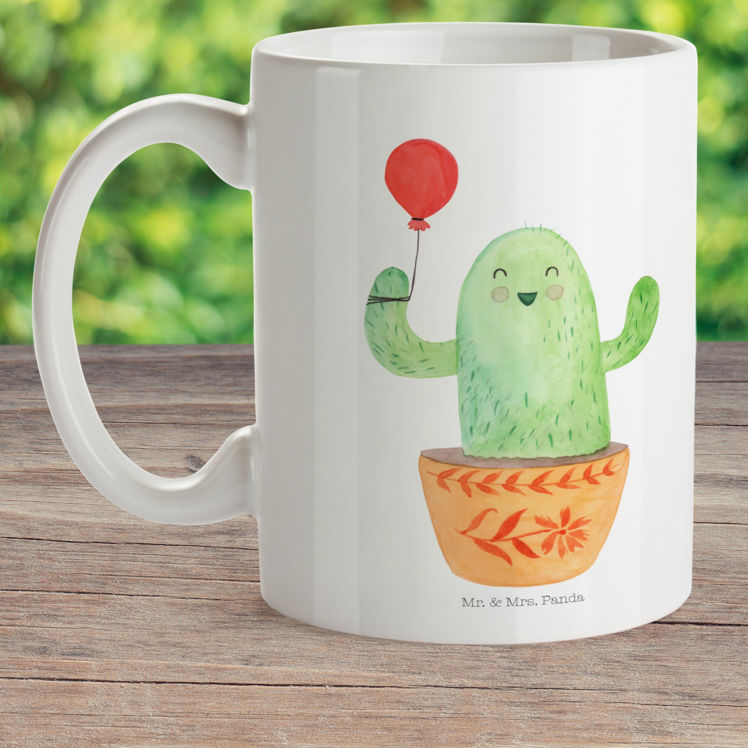 Kunststoff Mrs. Kaktus Ka, - & Luftballon Tasse, Geschenk, Neustart, Weiß Kinderbecher Mr. Reisebecher, - Panda