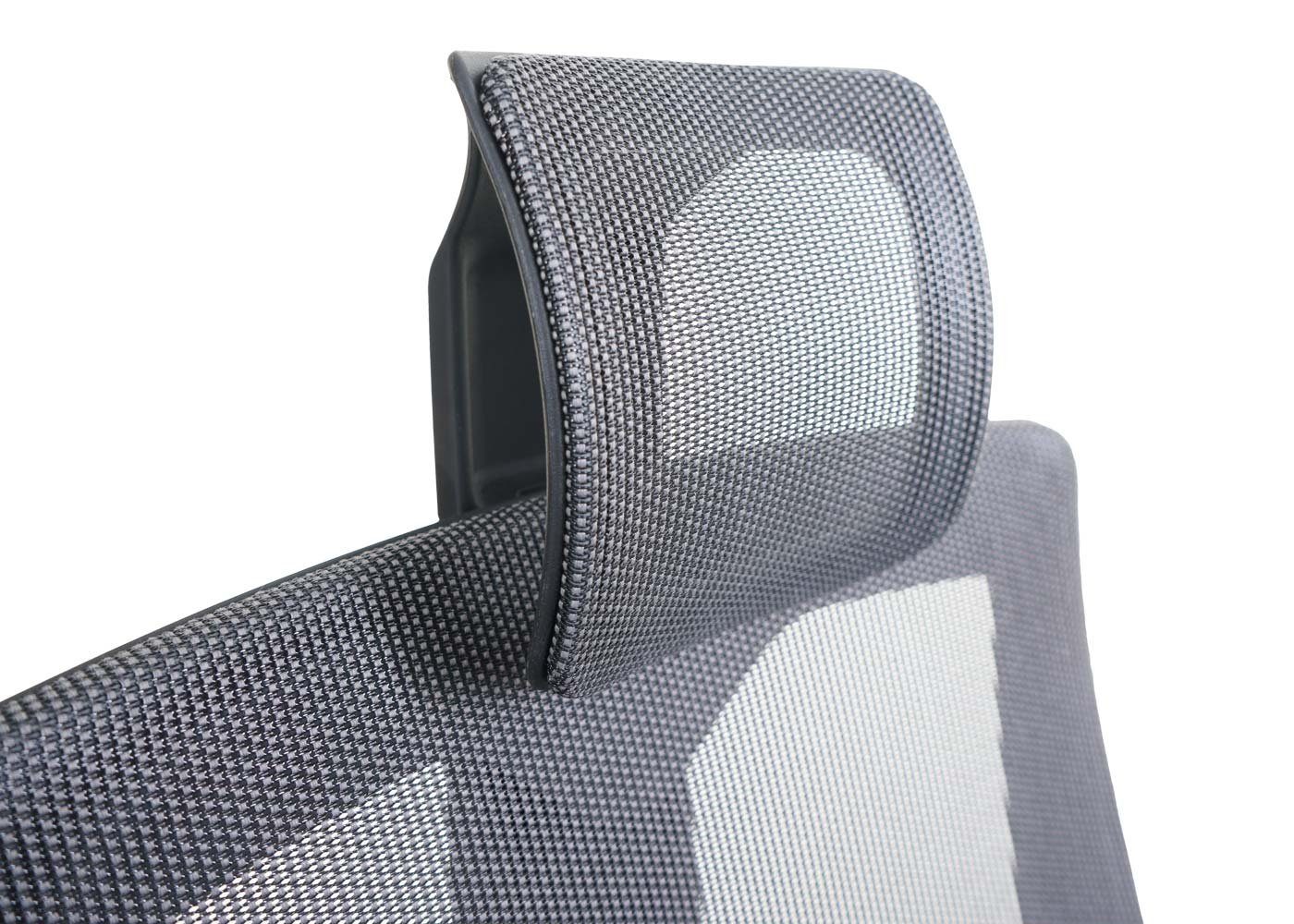 schwarz-grau Luftzirkulation schwarz/grau Adelaide, Höhenverstellbare Rückenlehne, MCW Schreibtischstuhl Netzbespannung | für