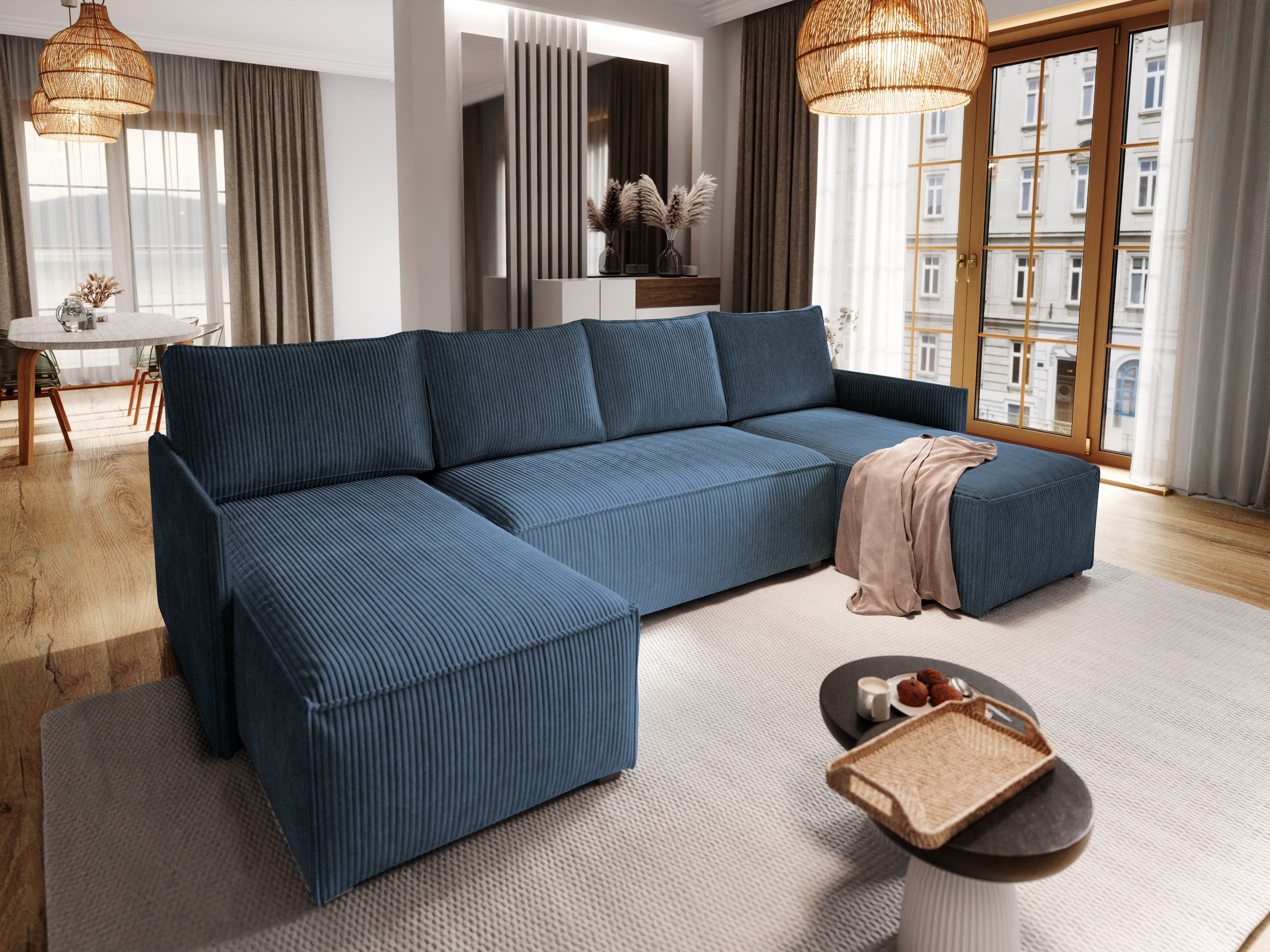 Masseno Ecksofa TRES mit Schlaffunktion U-Form, günstig online kaufen