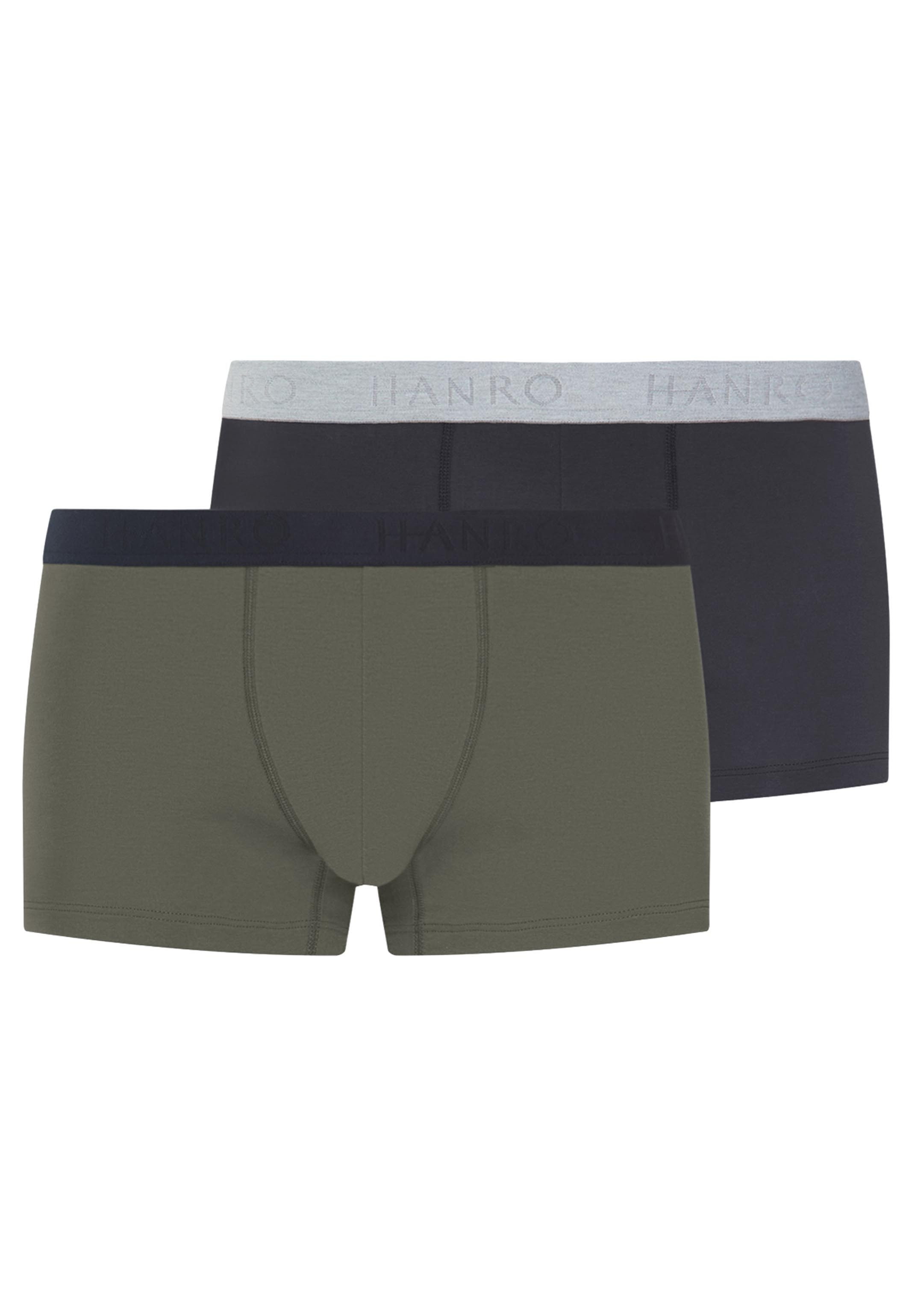 Hanro Retro Boxer Cotton Essentials (Spar-Set, 2-St) Retro Short / Pant - Baumwolle - ohne Eingriff - Atmungsaktiv