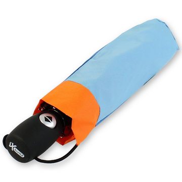 iX-brella Taschenregenschirm Mini Regenbogenschirm leicht mit Auf-Zu-Automatik, farbenfroh