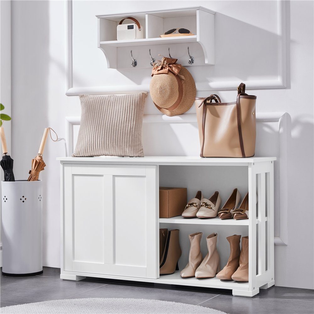 Yaheetech Kommode, Sideboard mit Stauraum und Schiebetüren