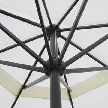 vidaXL Sonnenschirm Sonnenschirm Aluminium weiss mit Schirmständer