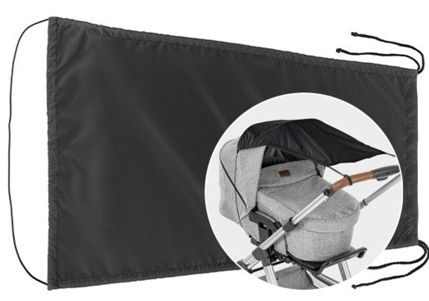 Reer Kinderwagen-Sonnenschutzhülle schwarz (1-St)