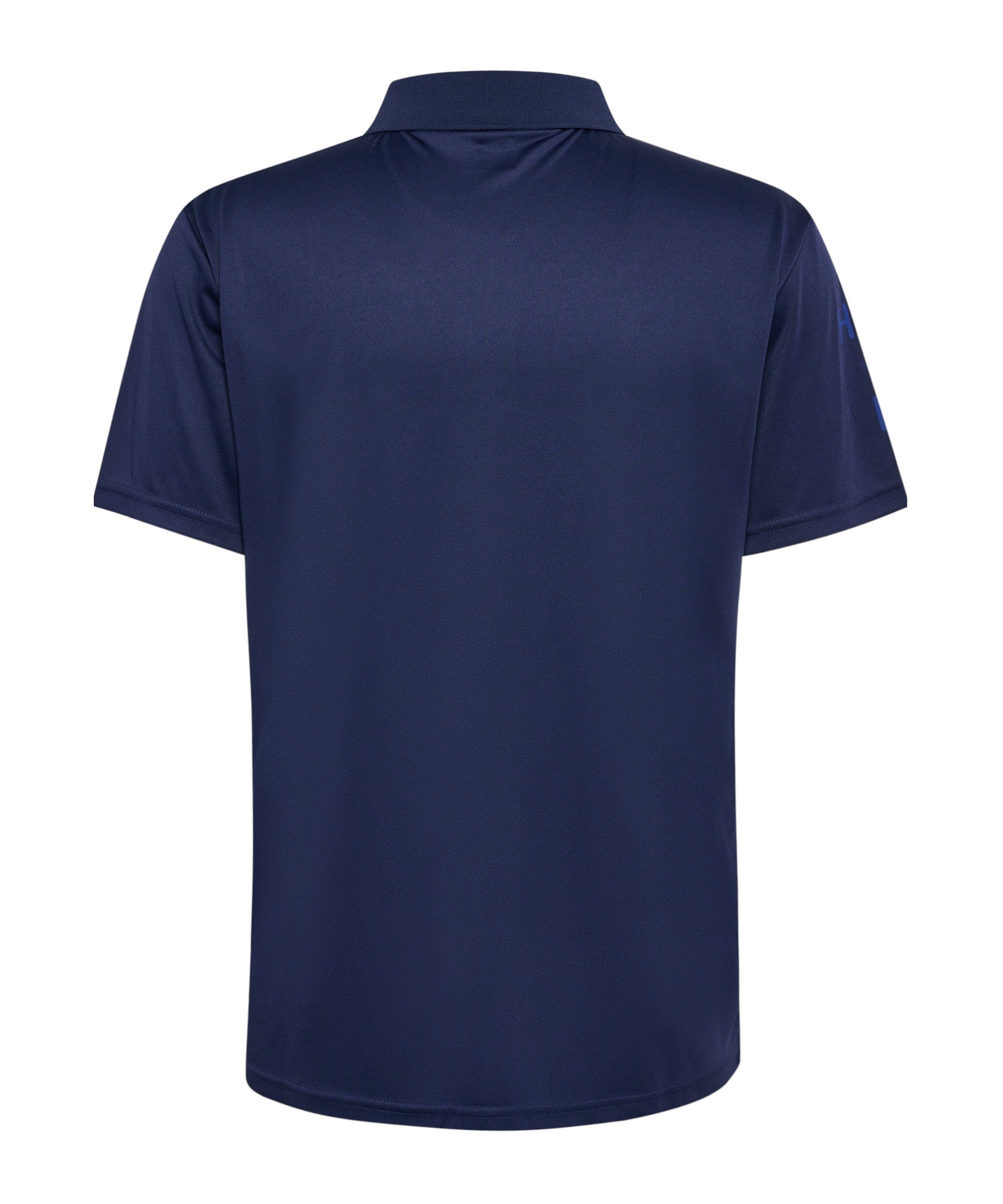 blau default T-Shirt hmlCOURT hummel Poloshirt