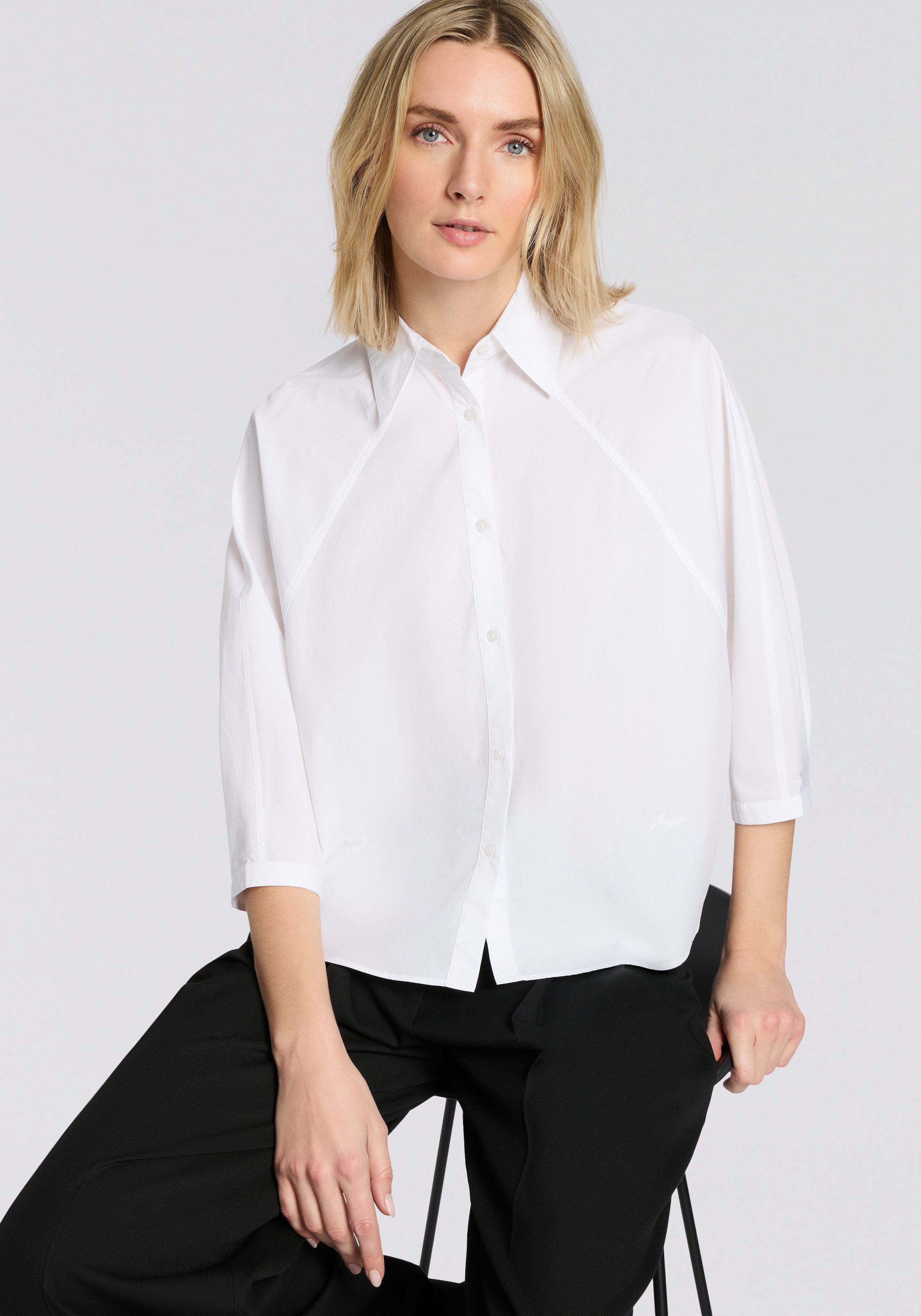 BOSS ORANGE Hemdbluse Belenta Premium Damenmode aus Baumwoll-Popeline, mit günstig online kaufen
