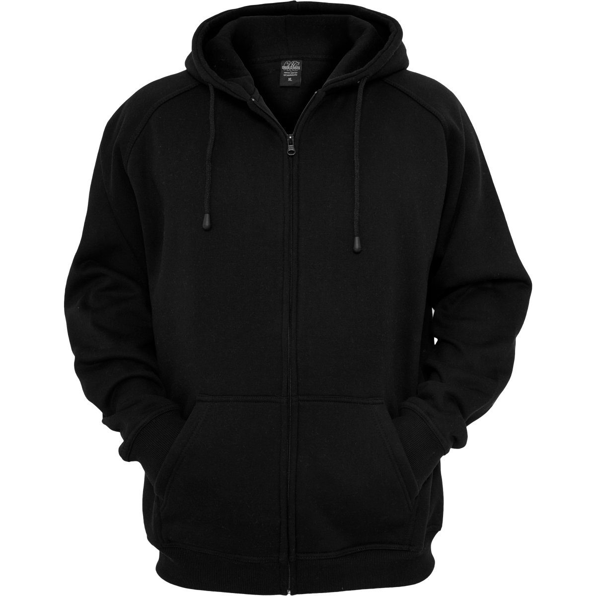 Urban Classics Size Kapuzenjacke schwarz Classics Übergrößen Urban Sweatjacke Zip in Plus Hoody