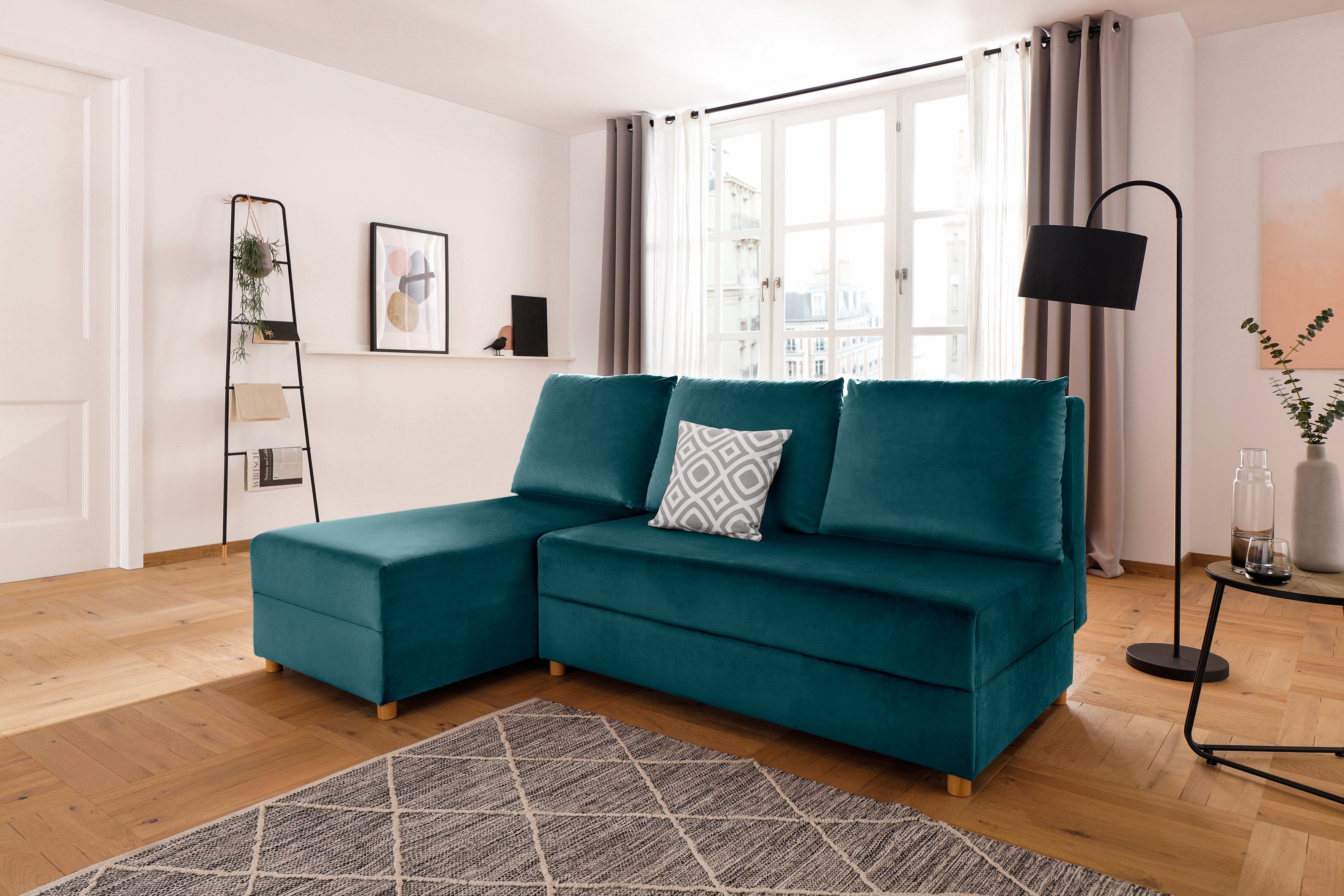 INOSIGN Ecksofa Mick L-Form, Longchair links/rechts montierbar, wahlweise mit Bettfunktion