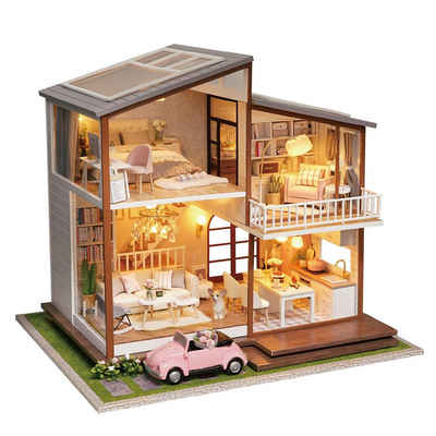 Cute Room 3D-Puzzle »DIY holz Miniature Haus Puppenhaus Traumhaus Freed«, Puzzleteile, 3D-Puzzle, Miniaturhaus, Maßstab 1:24, Modellbausatz zum basteln