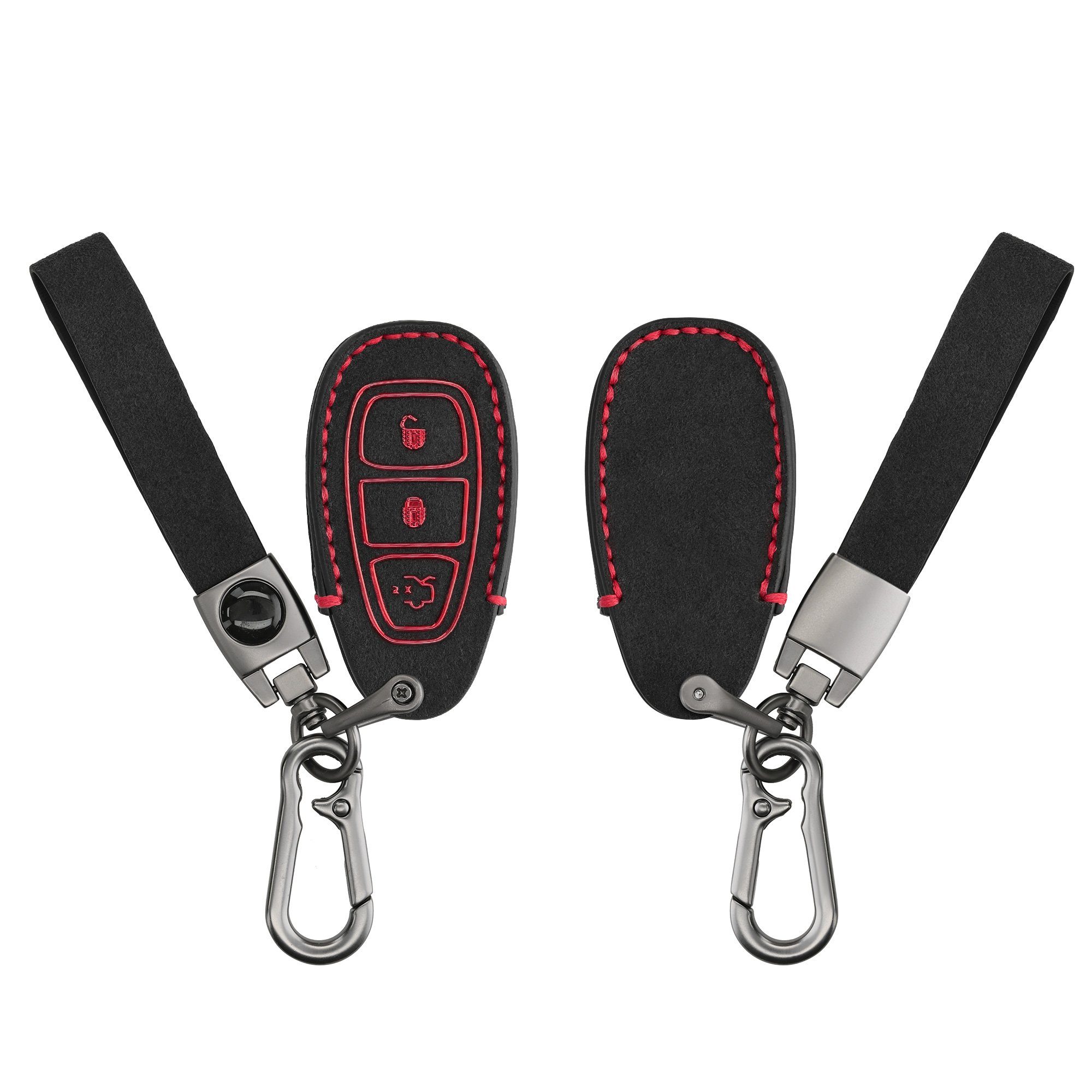 kwmobile Schlüsseltasche Autoschlüssel Hülle für Ford 3-Tasten  Autoschlüssel Keyless Go, Kunstleder Schutzhülle Schlüsselhülle Cover -  Schlüssel Case