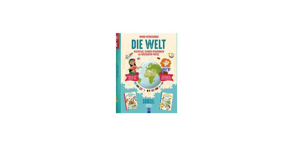 YoYo Books Stickerbuch Junior-Entdeckerbox - Die Welt, mit 1 Beilage, 2 Teile
