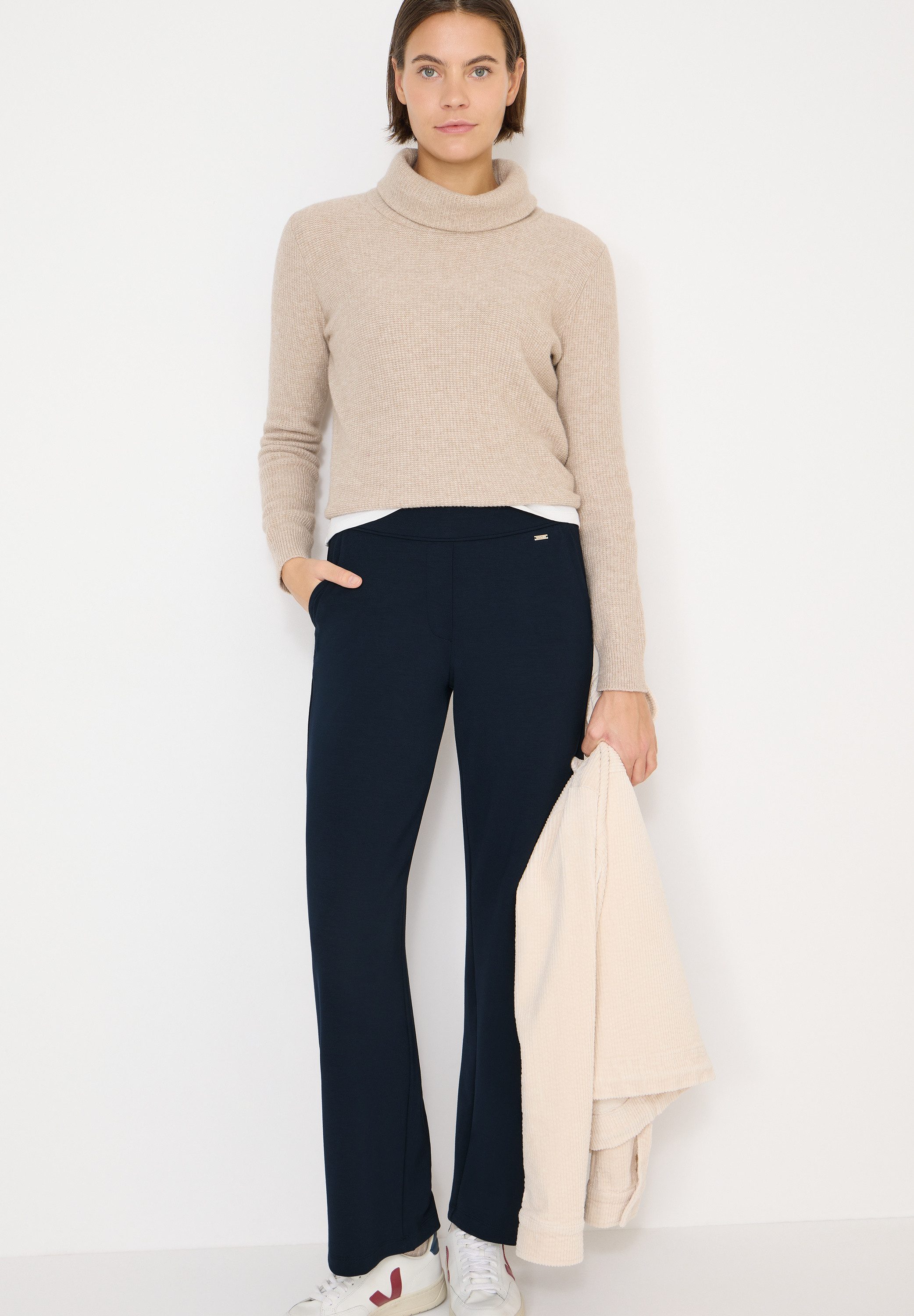 CECIL Stoffhose im elastischen Materialmix