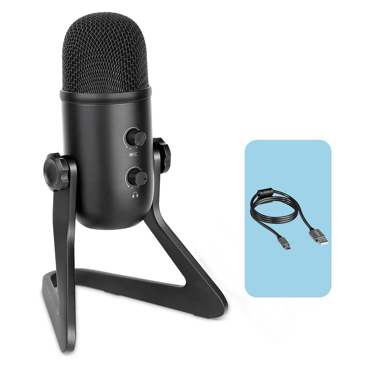 FIFINE Mikrofon »USB Kondensator Mikrofon in Studioqualität mit Ständer,  Mikrofon Streaming Gaming für PC Mac PS4 PS5 mit Stummschalttaste,  Lautstärkerregler und Popfilter« online kaufen | OTTO