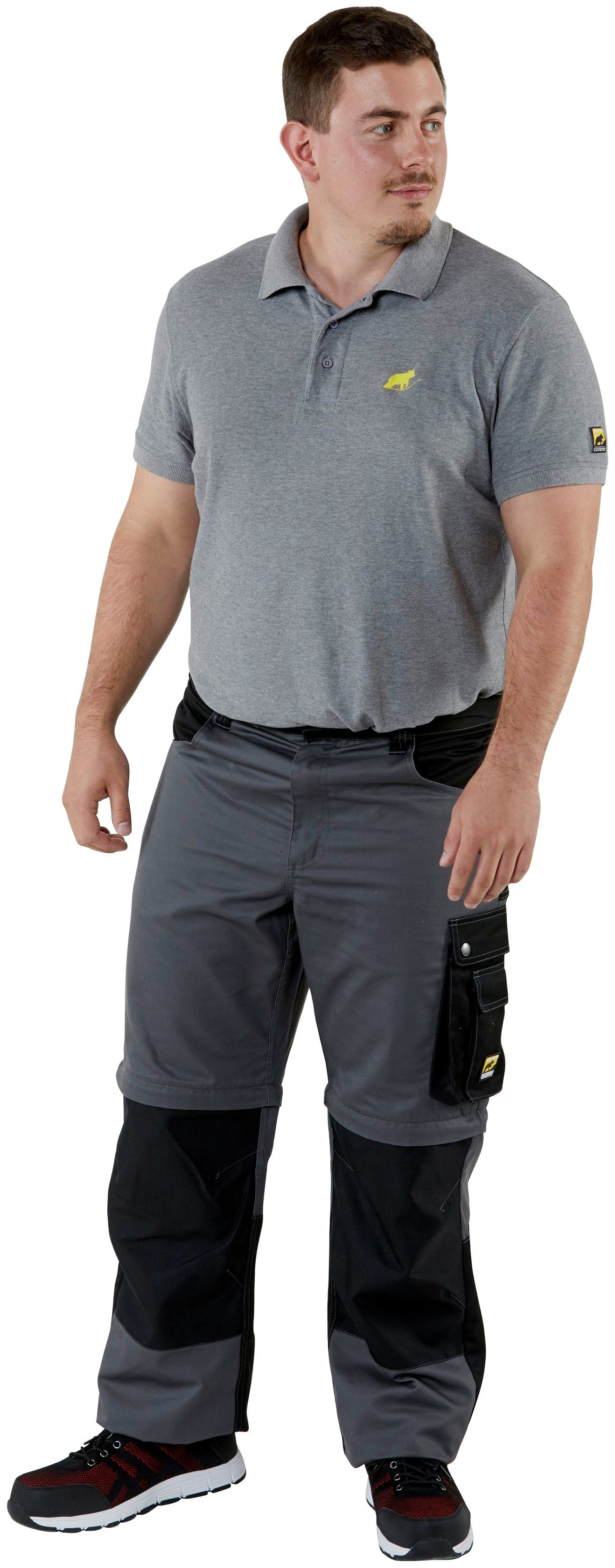 Funktion: einem Country Northern Beinverlängerung Worker 8 Shorts lange Zipp-off in Arbeitshose (verstärkter mit möglich, Arbeitshose und Kniebereich, Taschen)