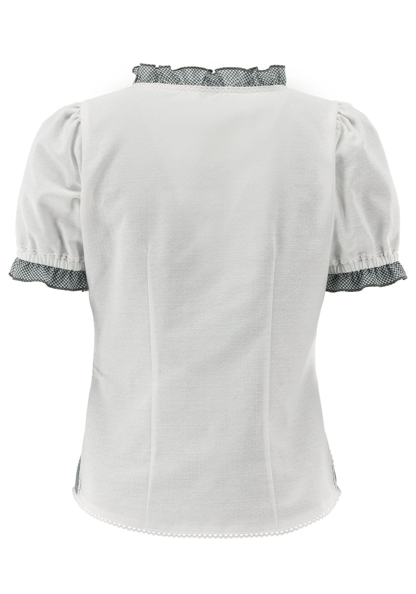 OS Trachten Trachtenbluse Fluspi Kurzarmbluse mit Rundhalsausschnitt in Kon günstig online kaufen