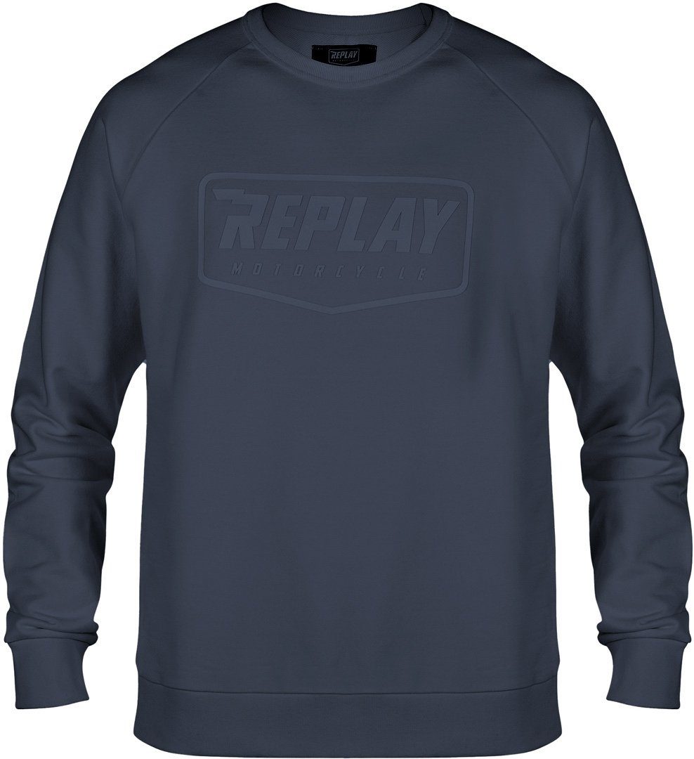 Sweater Kapuzenpullover Logo Replay Blue