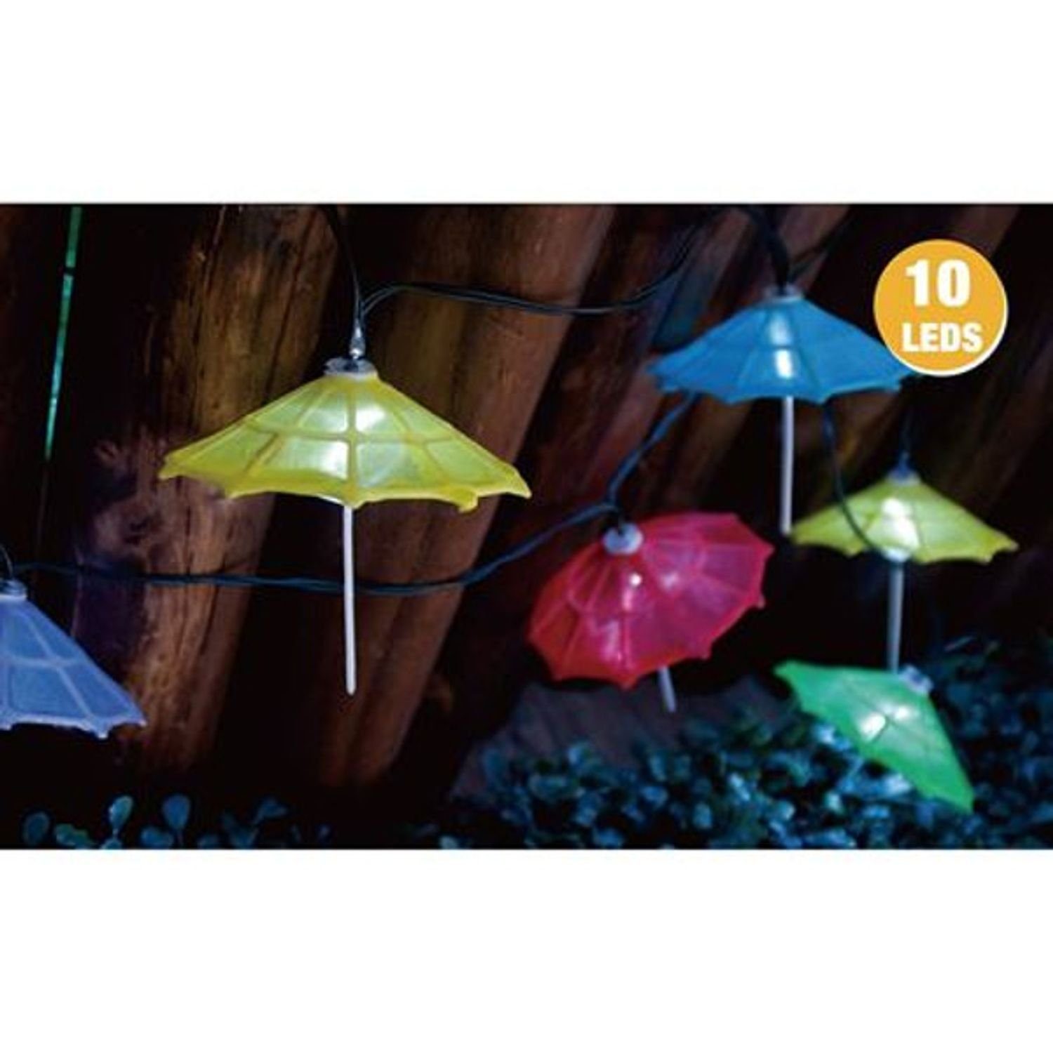 BURI Lichterkette LED-Solar-Lichterkette Cocktailschirm bunt Partybeleuchtu günstig online kaufen