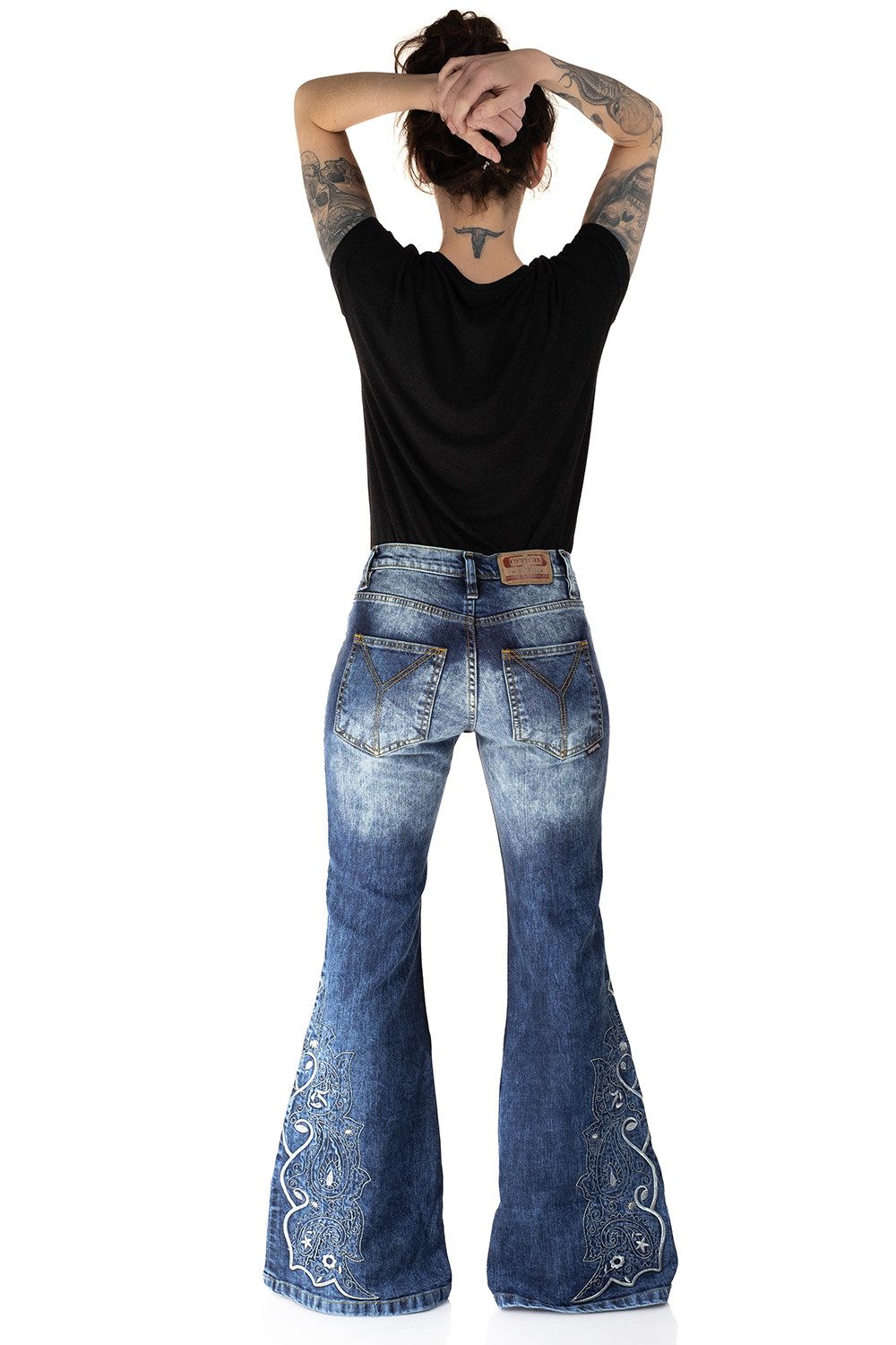 Comycom Schlagjeans Damen STAR RAIDER bestickt – Bild 5 von 5