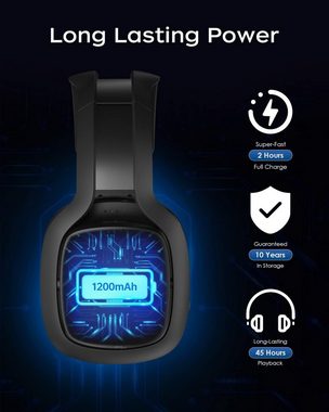 EasySMX EasySMX Gaming Wireless Headset für PS4, PS5, Switch, PC, Bluetooth-Kopfhörer