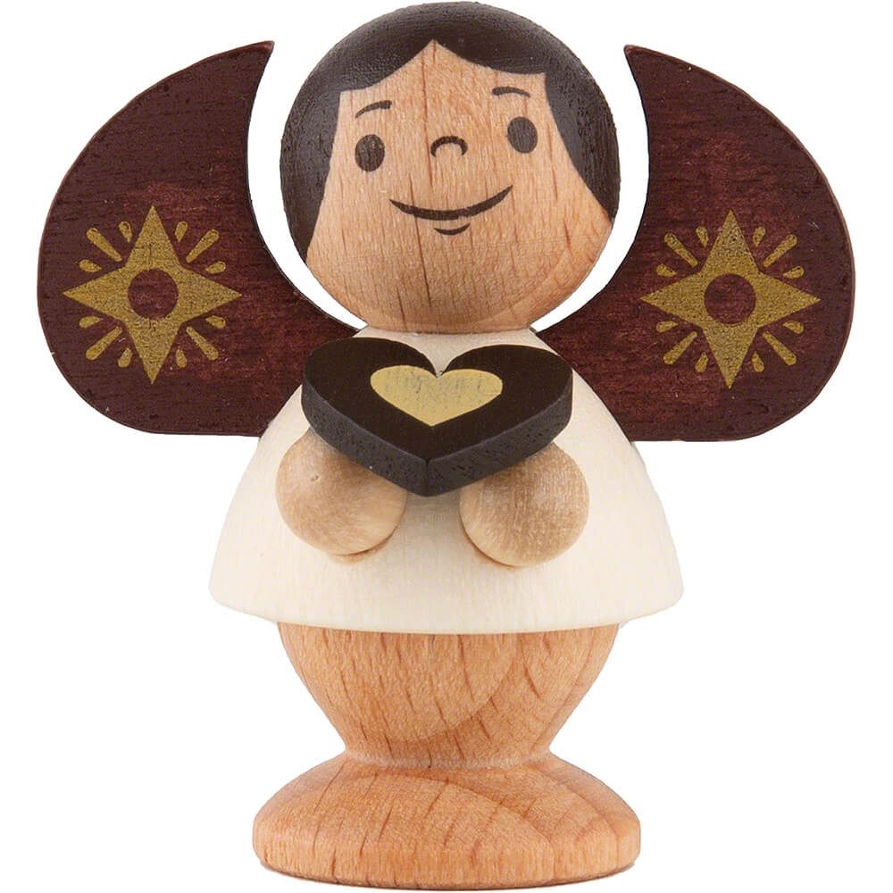 Spielwarenmacher Günther e.K. Dekofigur Sternengel mit Herz natur (4,5cm) von Spielwarenmacher Günther