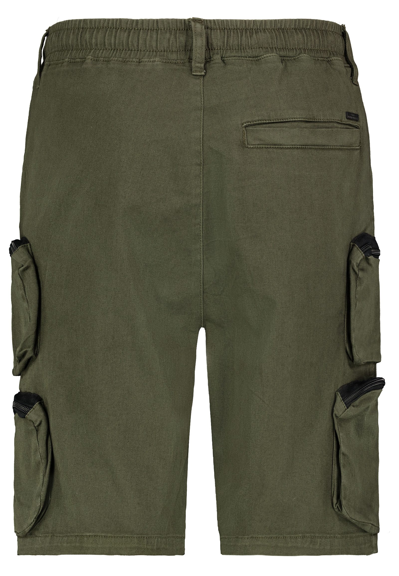 Urban Surface Cargoshorts Bequeme Trekking Bermuda praktische für Herren Baumwolle Normal Fit Einfarbig atmungsaktiv Kordelzug – Bild 2 von 3