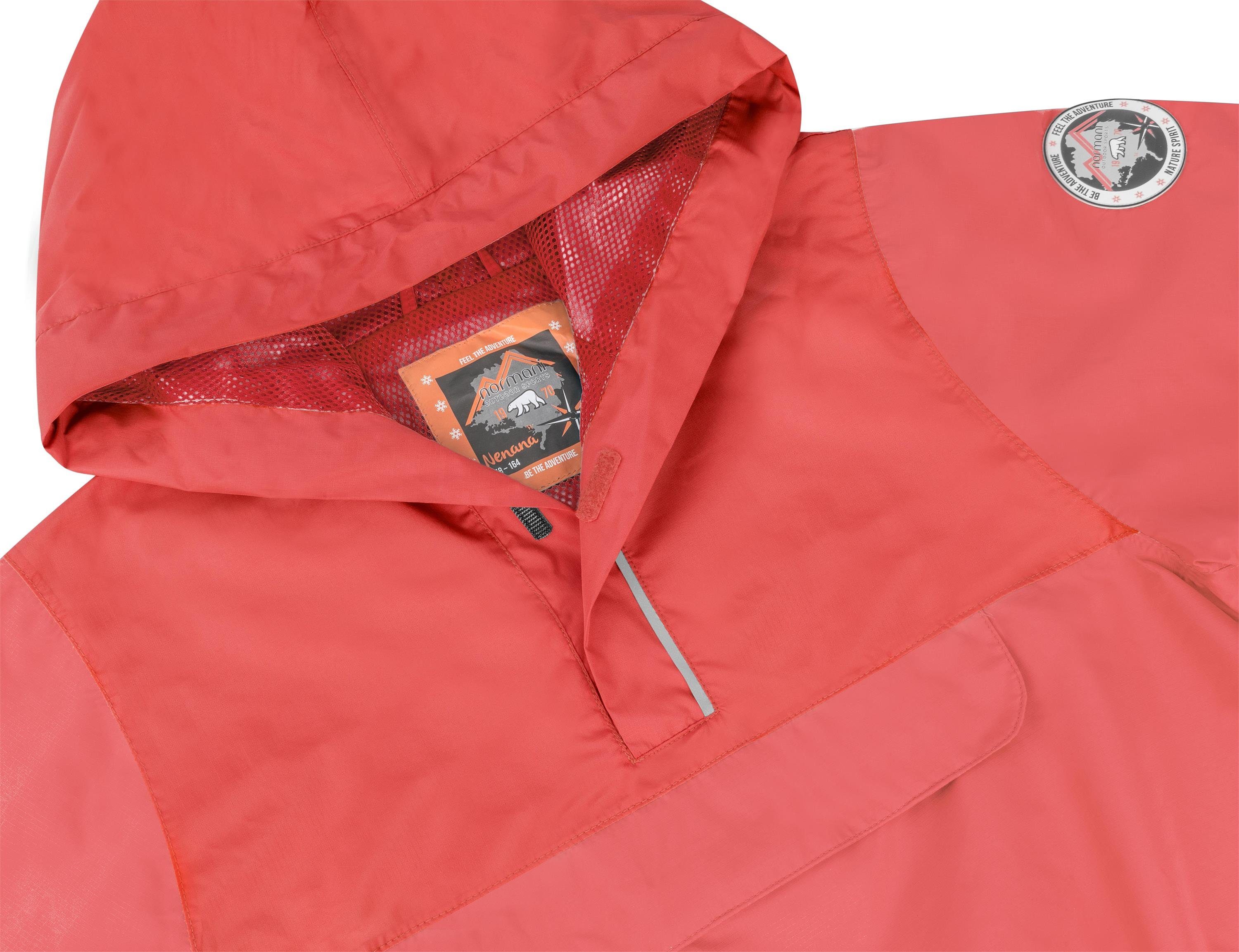 normani Windbreaker Kinder Windbreaker Nenana Unisex Sommerjacke Regenjacke mit Kapuze - wasserdichter Anorak – Bild 5 von 5