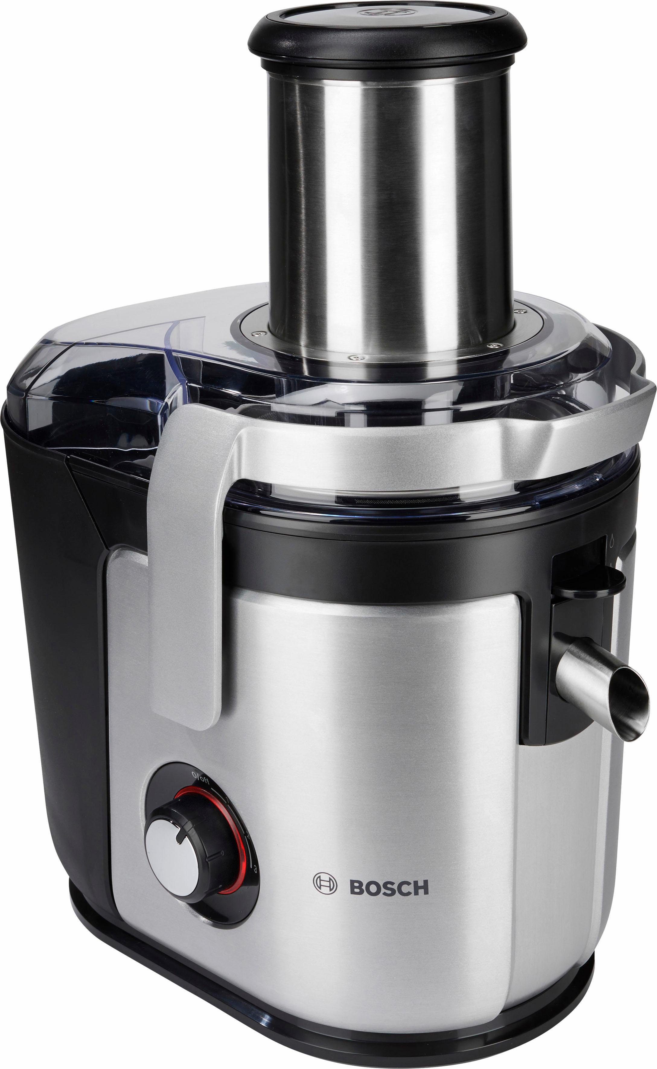 BOSCH Entsafter VitaJuice 4 MES4010, für Obst und Gemüse, spülmaschinengeeignet, 1200 W, schnell, kein Vorschneiden, 1,25l Saftbehälter, leichte Reinigung