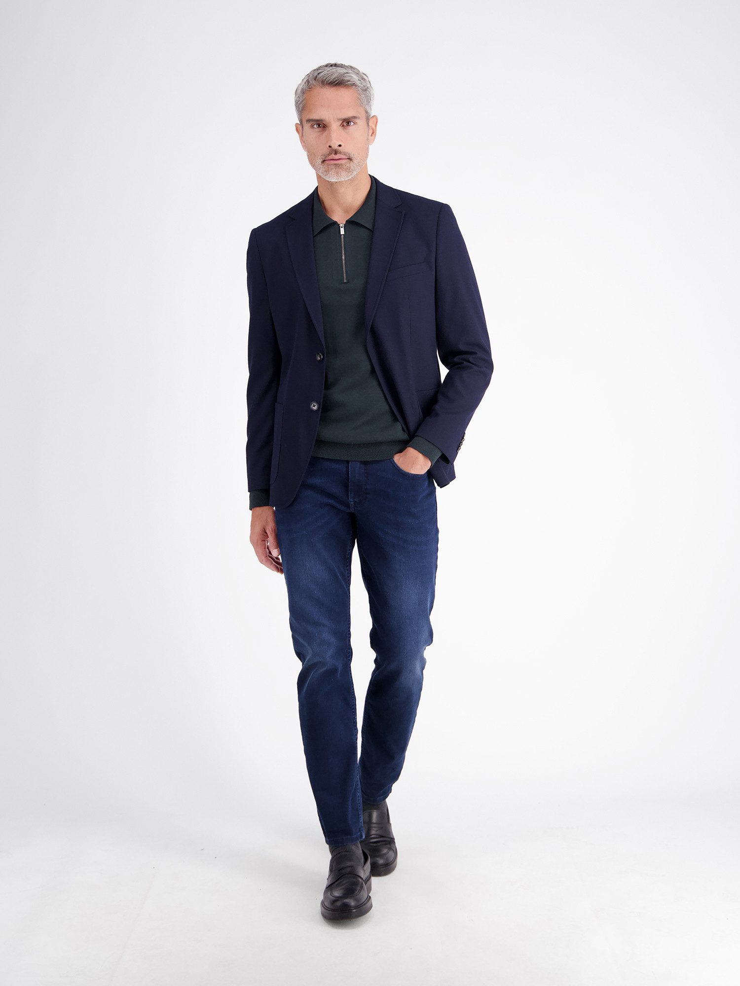 LERROS Langarm-Poloshirt Flexibles Langarmpolo aus Baumwollmix mit Reißverschluss – Bild 5 von 5