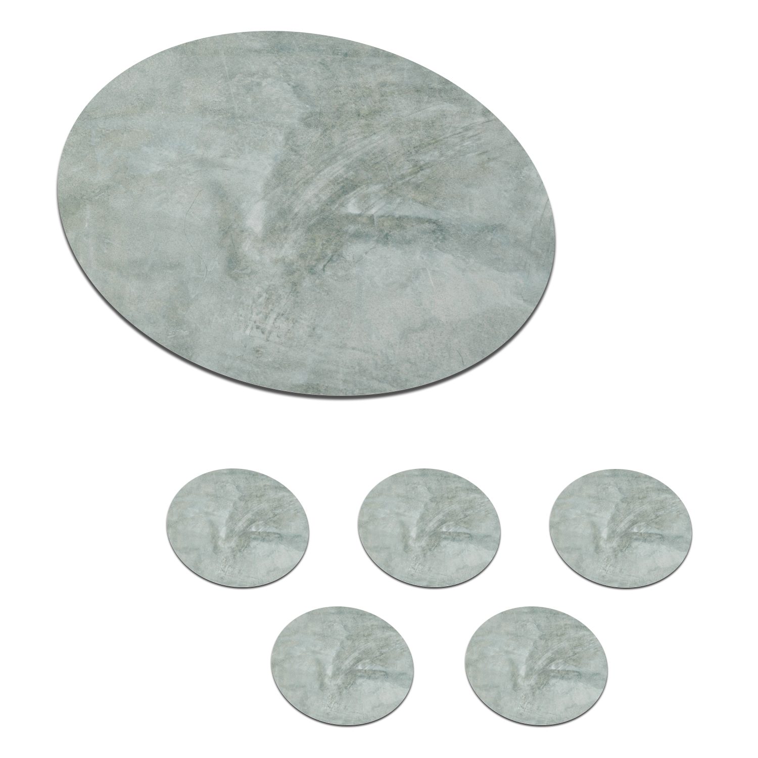 MuchoWow Glasuntersetzer Glasuntersetzer 6er Set Gelb - Licht - Beton -, Zubehör für Gläser, Becher, Tassen, Pfannen, Töpfe, 6-tlg., Tassenuntersetzer Untersetzer Glasuntersetzer