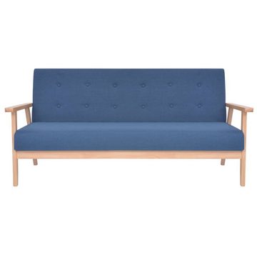 furnicato 3-Sitzer 3-Sitzer-Sofa Stoff Blau