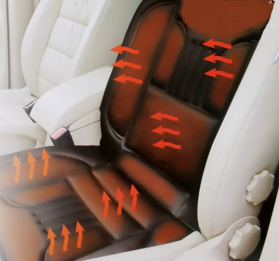Dunlop Heizkissen Auto Sitzheizung, beheizbare Sitzpolster und Lehne für  PKWs, 2 Heizstufen, schnelles Aufheizen, Größe universelle