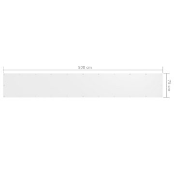 furnicato Sonnenschirm Balkon-Sichtschutz Weiß 75x500 cm Oxford-Gewebe