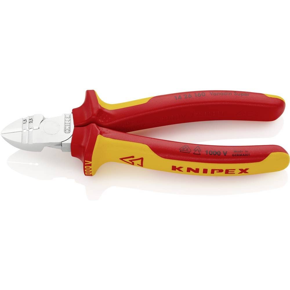 Knipex Seitenschneider VDE-Abisolier-Seitenschneider 14 26 160, mit Facette