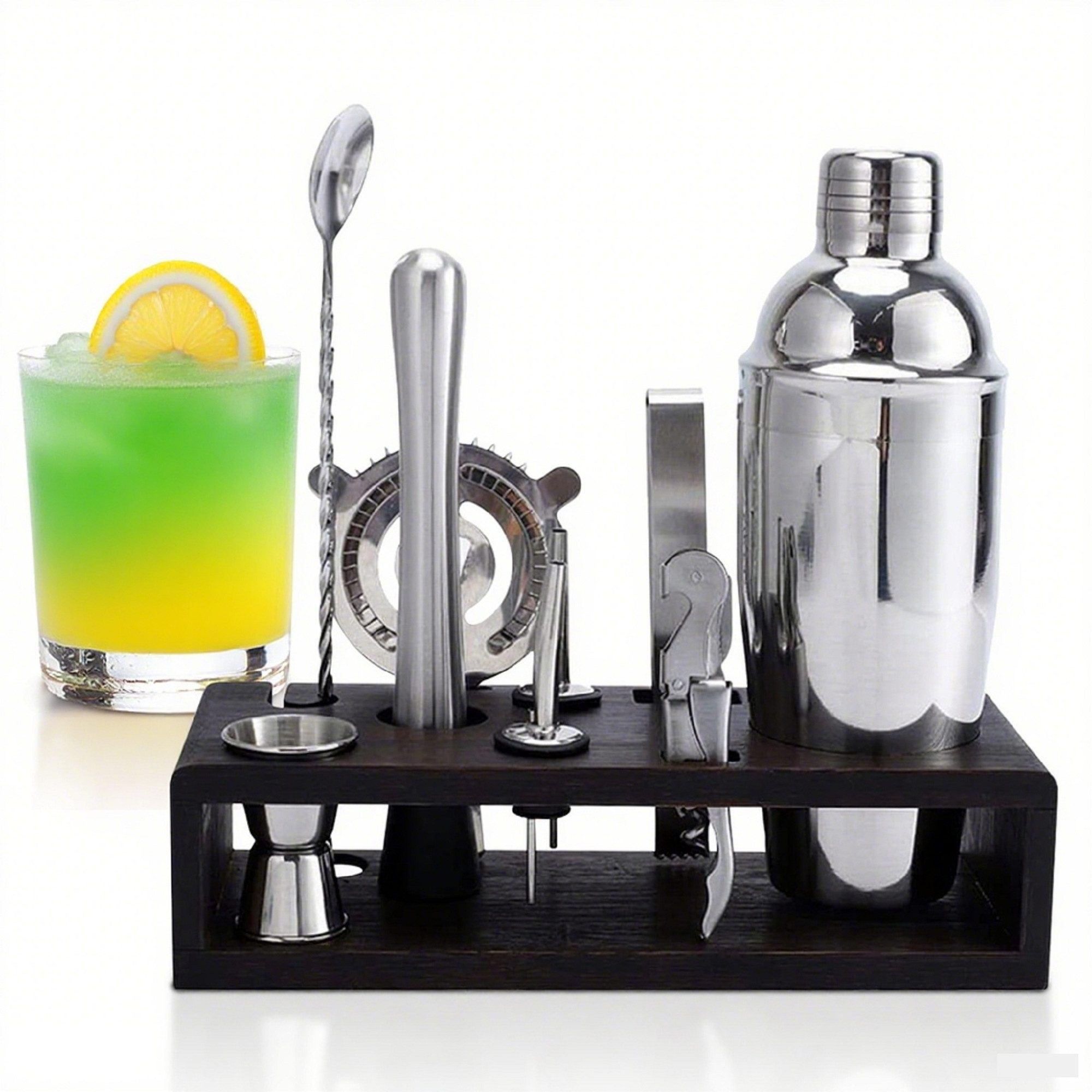 Cocktail-Set 10-tlg. Cocktail-Shaker-Set mit 750ml Edelstahl Shaker und