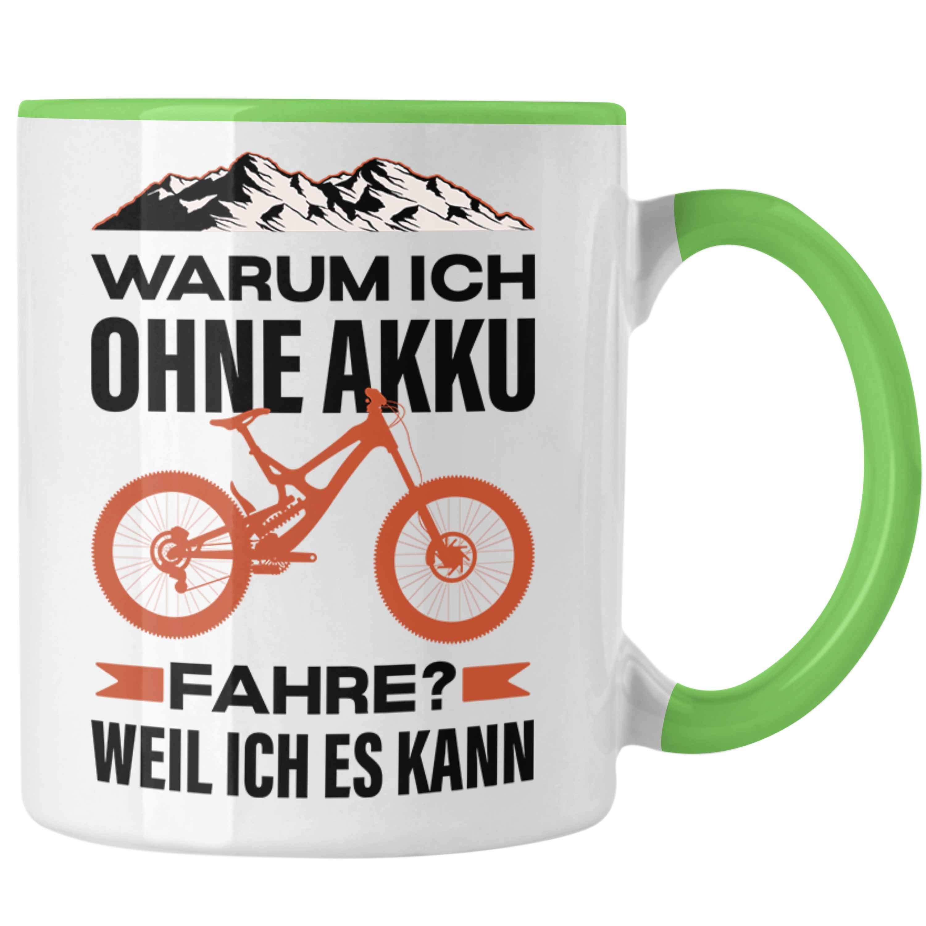 Mountainbike Geschenkidee mit Trendation Spruch Tasse Grün Fahrradfahrer Rennrad Lustig Trendation Radfahrer Tasse Geschenk -