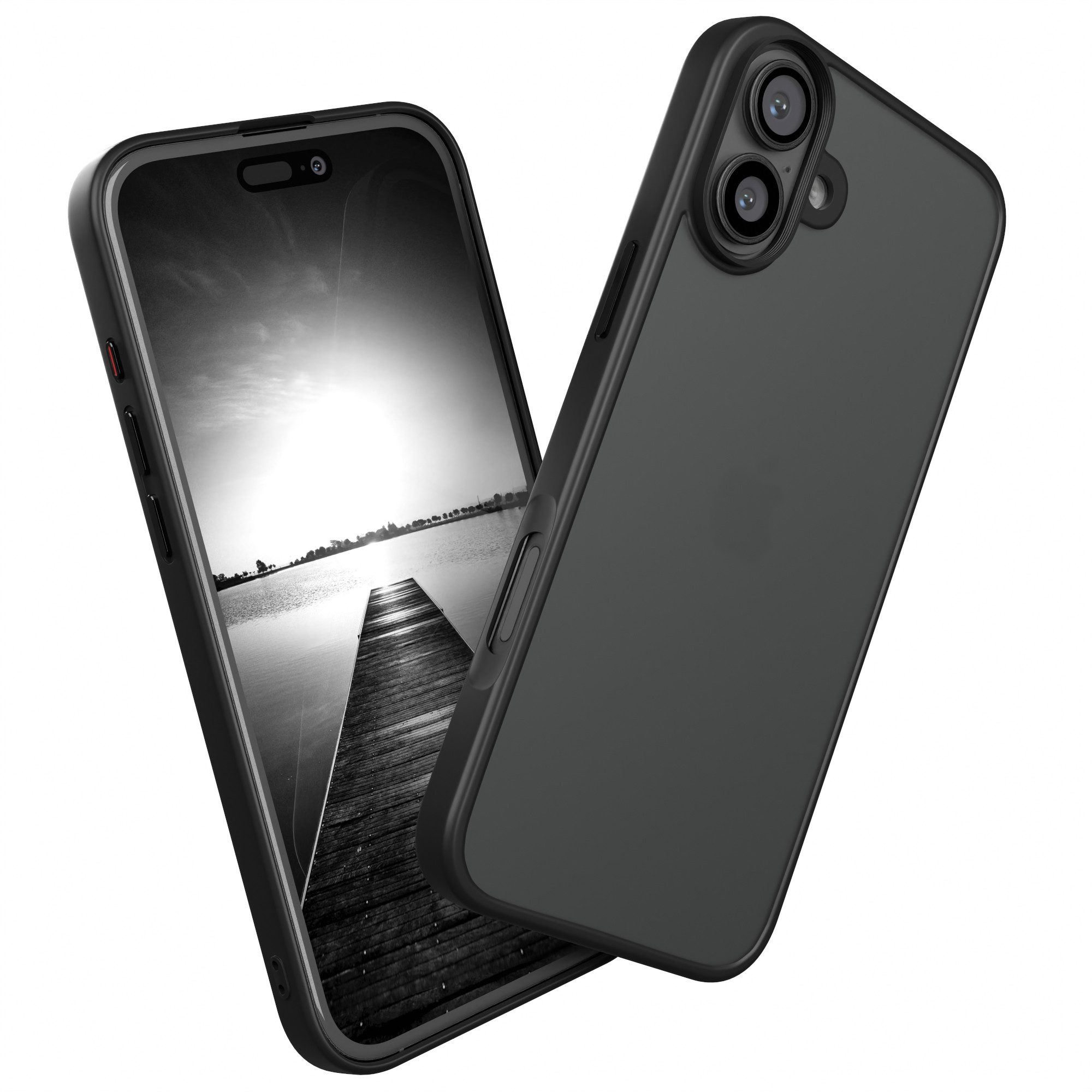 EAZY CASE Handyhülle Outdoor Case für Apple iPhone 16 Plus 6,7 Zoll, Hülle Outdoor kratzfest Schutzhülle mit Kameraschutz Robust Schwarz
