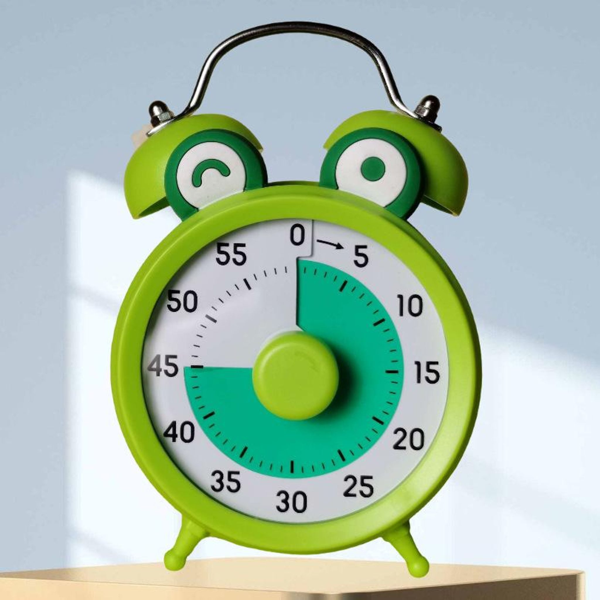 FELIXLEO Intervall-Timer Visueller Timer Kinder 60 Min leise ADHS Schule Grün Lernzeit