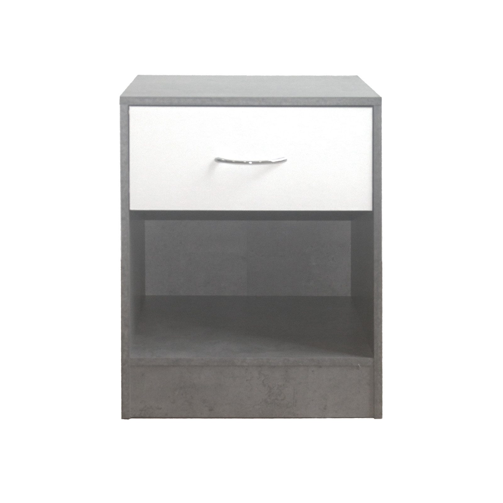 HTI-Living Nachtschrank Nachtschrank 2er Set Thekla Beton/Weiß (Set, 2-St., günstig online kaufen