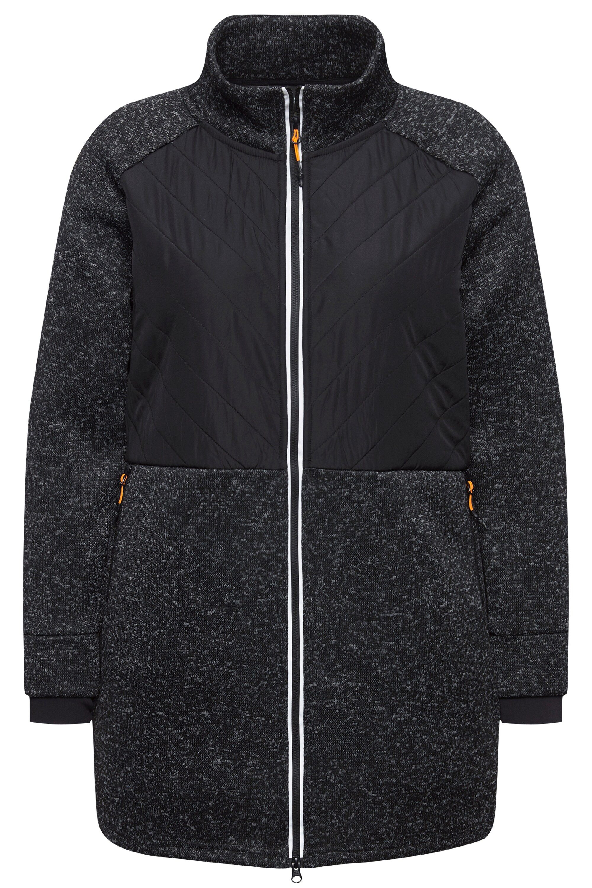 Ulla Popken Sweatjacke Long-Strickfleecejacke 2-Wege-Zipper Daumenloch günstig online kaufen