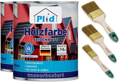 plid Holzlack Premium Holzfarbe Holzlack Farbe für Holz Pinsel, Schnelltrocknend, verarbeitungsfertig