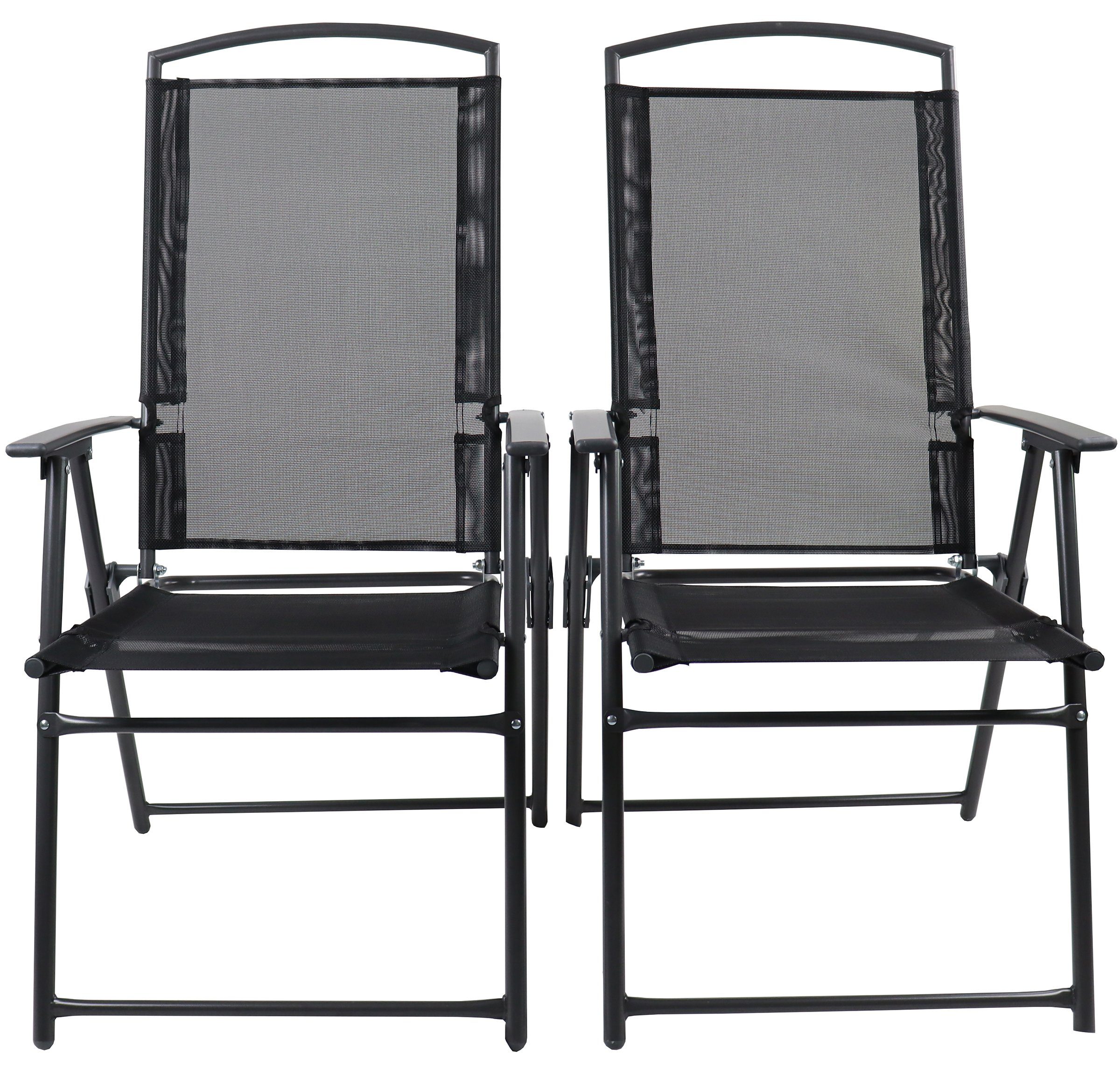 VCM Gartenstuhl Camping 105x61x56cm (2 St), 2er Set, Hochlehner, gespanntes Netzgewebe garantiert bequemes Sitzen