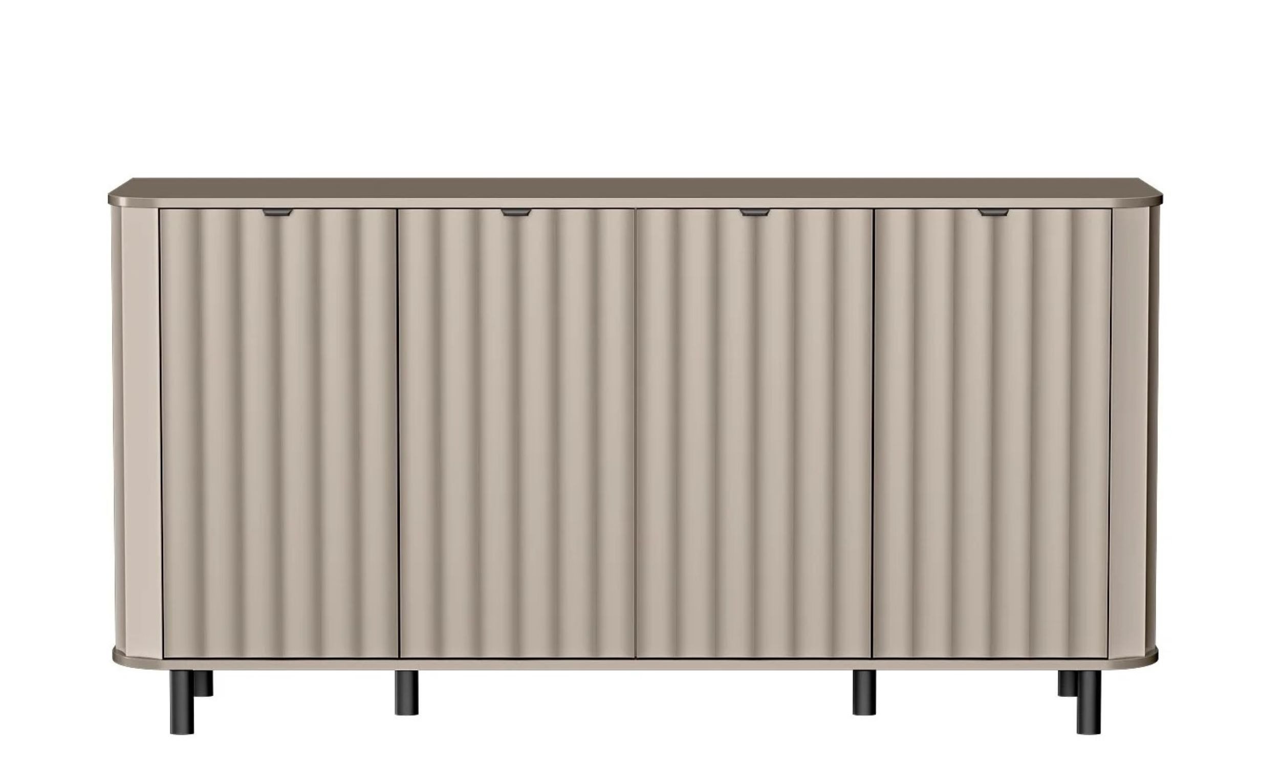 99rooms Kommode Karon (Sideboard, Highboard, Schubladenkommode), Stilvolles Design, Griffe und Füße Metall, Soft-Close-Funktion