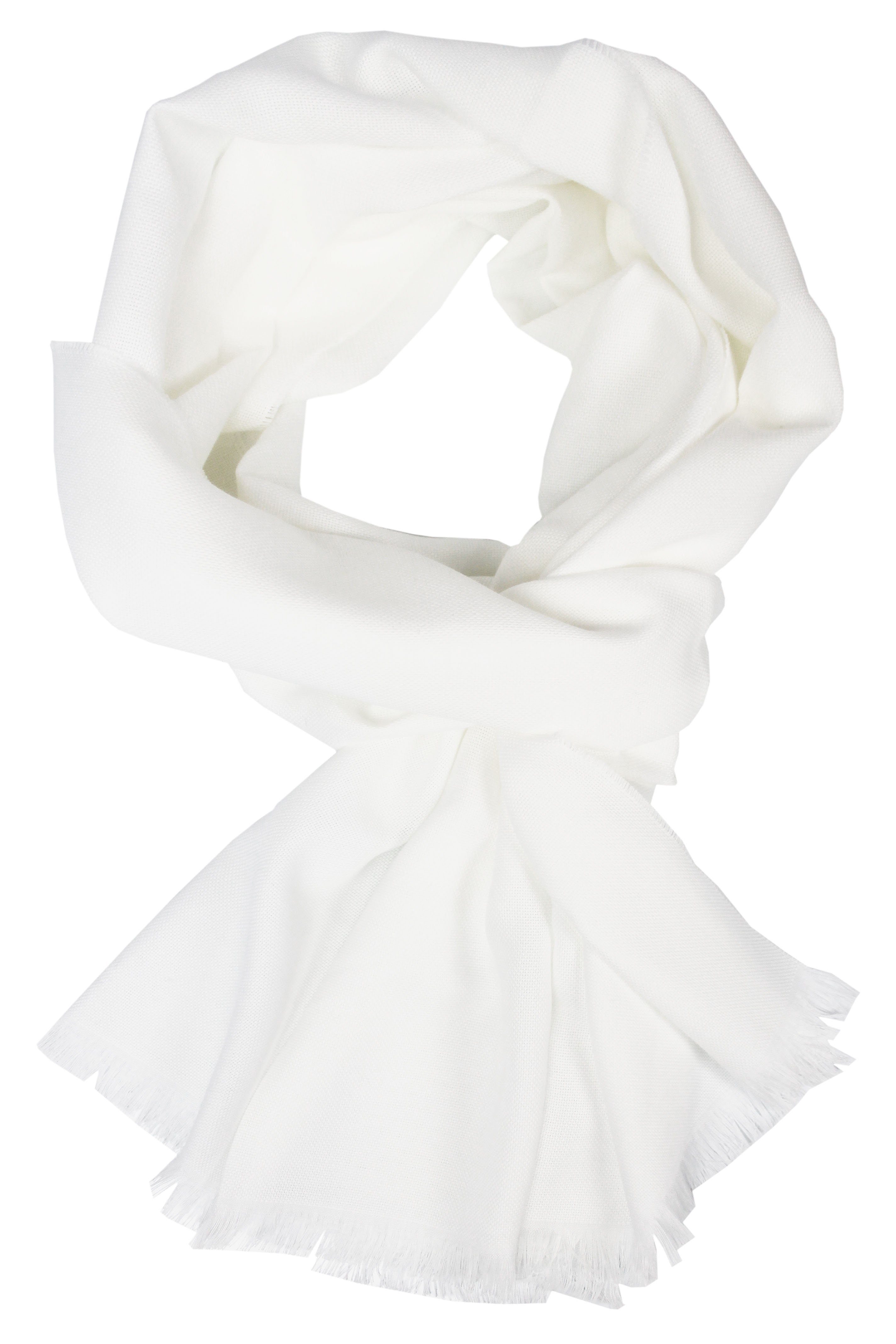 Rotfuchs Panamabindung Modeschal unifarben in Baumwollschal weiß