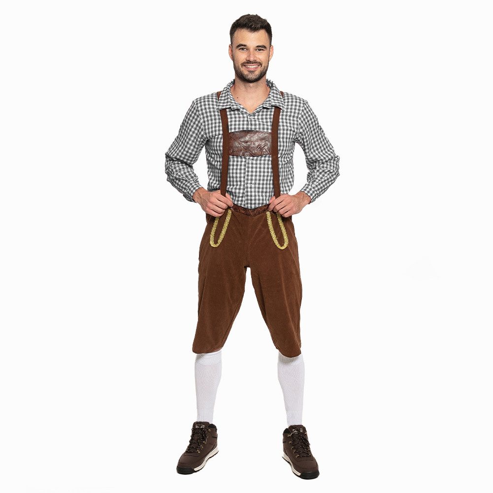 MIESEPETER Trachten-Kostüm, Kostüm-Set bestehend aus Hose mit Trägern und Hemd