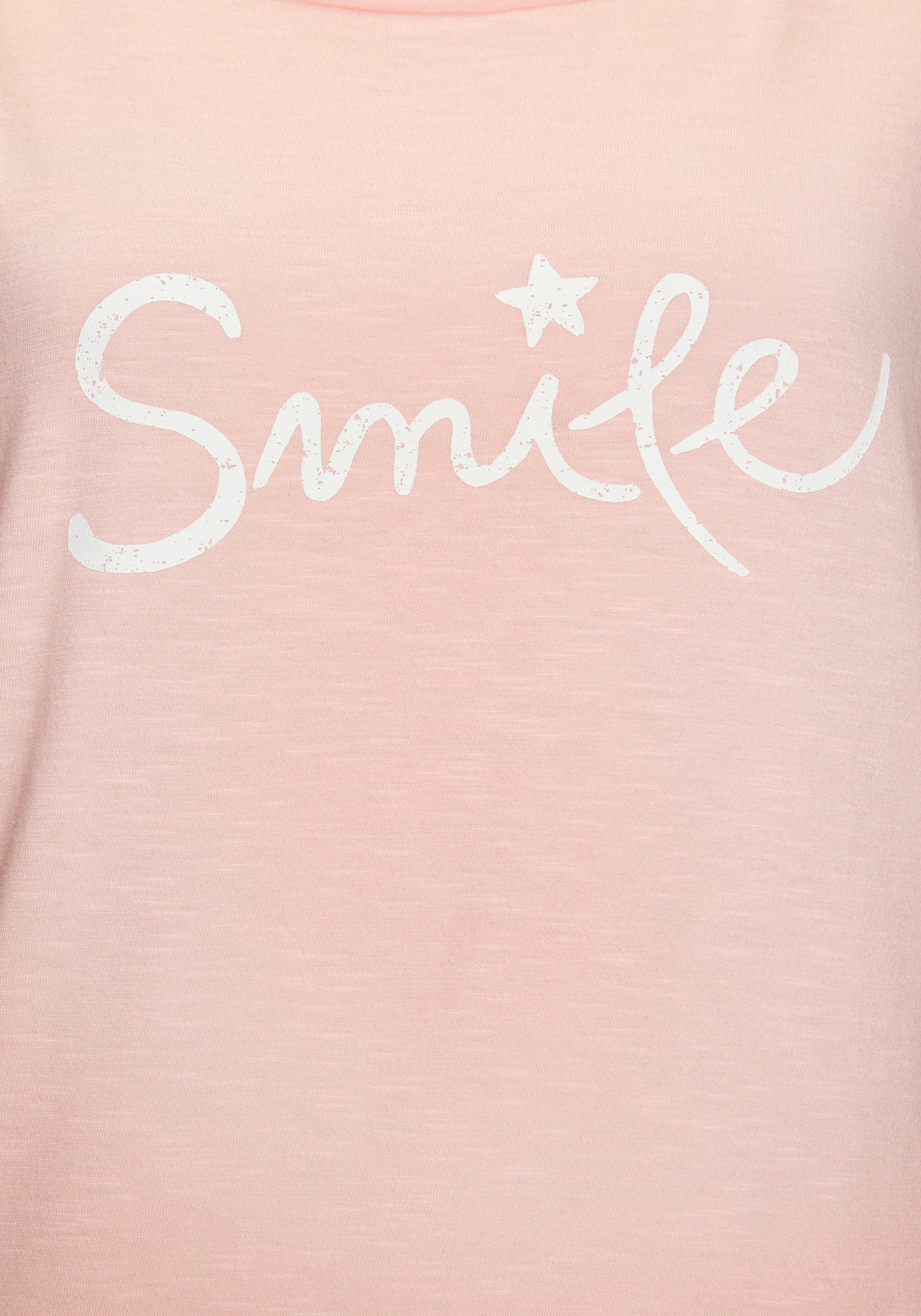 T-Shirt mit Frontdruck "Smile"
